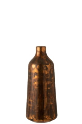 Jarron Redondo Cristal Marron