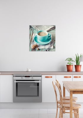 Taza de café turquesa