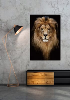 Cuadro Retrato del Rey León 80x120 cm