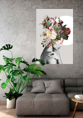 Belleza con flores