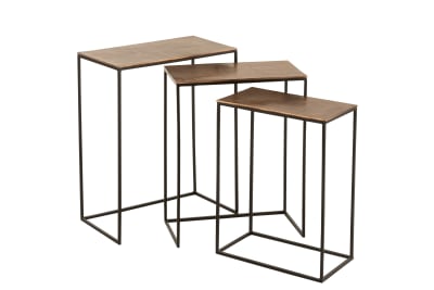Set De 3 Mesa Auxiliar Rectangular