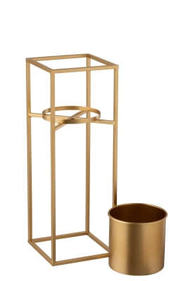MACETA BAJA ALUMINIO ORO SMALL