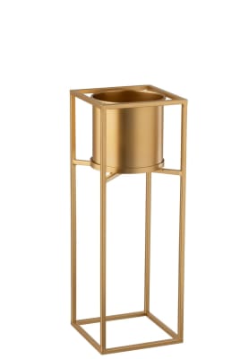 MACETA BAJA ALUMINIO ORO SMALL