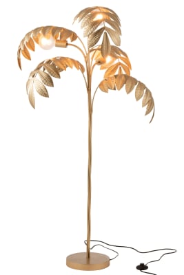 Lámpara + Pie Palmera Zinc Oro 