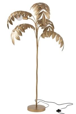 Lámpara + Pie Palmera Zinc Oro 