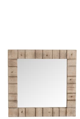 Espejo cuadrado madera/cristal