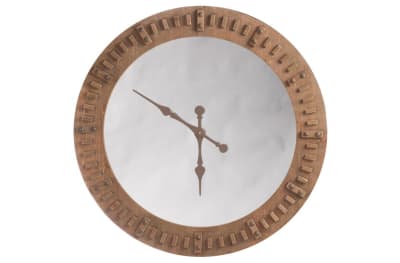 RELOJ + ESPEJO MADERA NATURAL LARGE