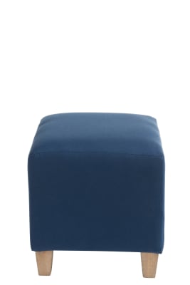 Puf Cuadrado Lino Azul