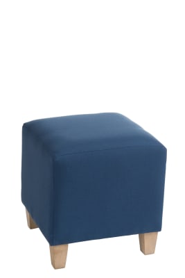 Puf Cuadrado Lino Azul