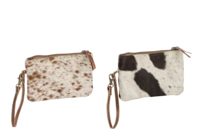 Monedero Cuero Vaca Estampado