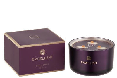 Vela Perfumada Excellent Vidrio Purpura Large-40u