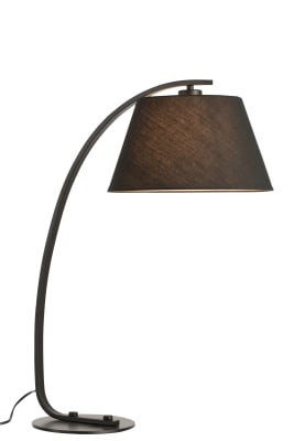 LAMPARA DE MESA ARCO METAL NEGRO