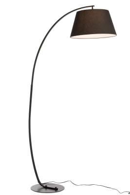 LAMP DE PIE ARCO METAL NEGRO