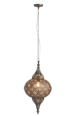 Lámpara Oriental Metal Small Marrón Antiguo