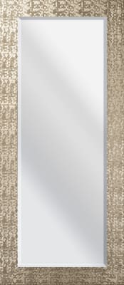 Espejo de pared rectangular plateado 68,5x158,5 cm