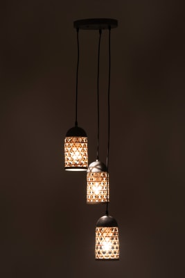Lampara Colgante 3 Bambu Natural