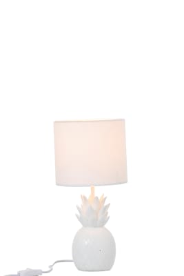 Lampara Pina Resina Blanco