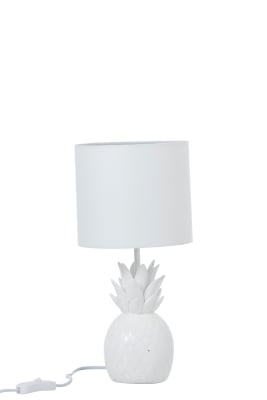 Lampara Pina Resina Blanco