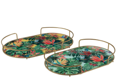 Bandeja Metal/ tropical