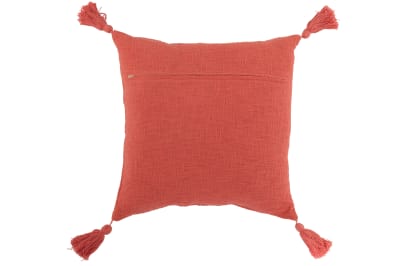 ALMOHADON GANCHILLO BORLA ALGODON ROSA