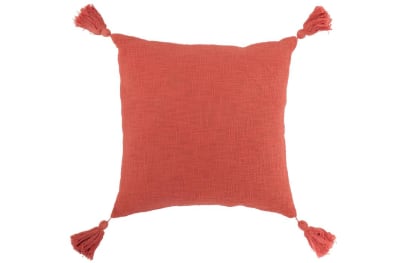 ALMOHADON GANCHILLO BORLA ALGODON ROSA