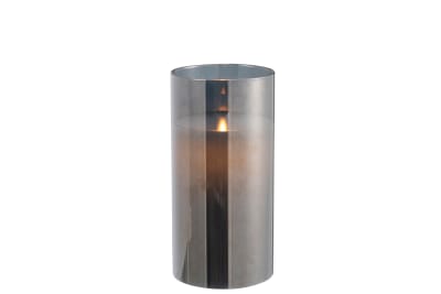 LAMPARA LED BRILLANTE VIDRIO GRIS MEDIUM