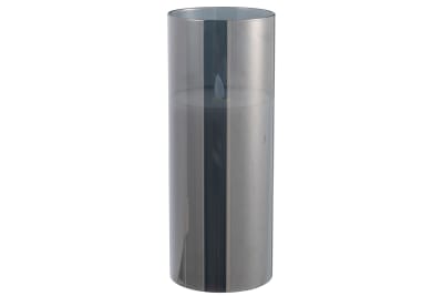 LAMPARA LED BRILLANTE VIDRIO GRIS LARGE
