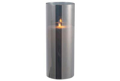 LAMPARA LED BRILLANTE VIDRIO GRIS LARGE