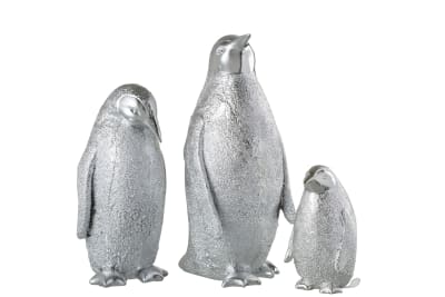 Pinguino Resina Plata Large