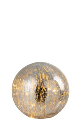Bola Led Cristal Plata Large