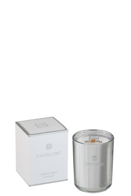 VELA PERFUMADA EXCELLENT COTTON CANDY PLATA SMALL-50 HORAS