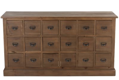 COMODA 18 CAJONES MADERA MARRON
