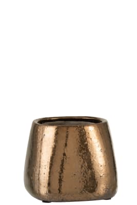 Maceta Ceramica Bronce Large(19,5x19,5x16cm)
