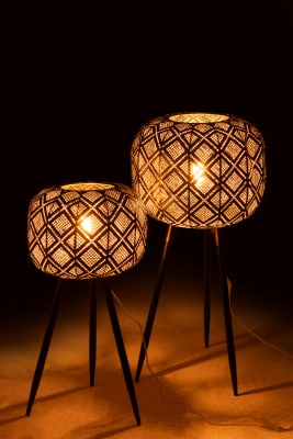 Lámpara oriental trípode hierro