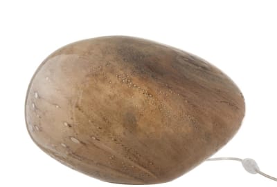 LAMPARA DANY OVALO VIDRIO MARRON