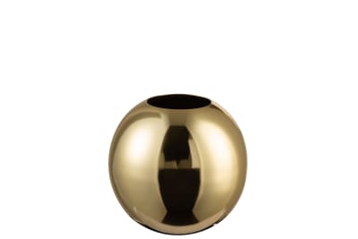 Jarron Bola Acero Inoxidable Brillante Oro Small