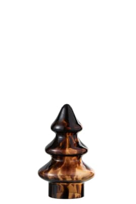 ARBOL DE NAVIDAD MANCHA DECORATIVO CRISTAL MARRON/NEGRO SMALL