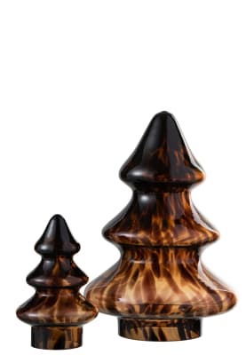 ARBOL DE NAVIDAD MANCHA DECORATIVO CRISTAL MARRON/NEGRO LARGE