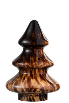 ARBOL DE NAVIDAD MANCHA DECORATIVO CRISTAL MARRON/NEGRO LARGE