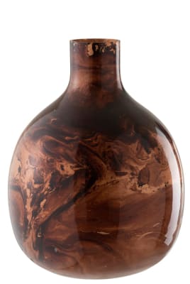 JARRON MARGE CRISTAL TONOS DE MARRONES