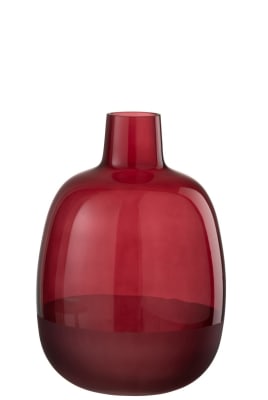 JARRON CATIA 1/2 MATE CRISTAL ROJO OSCURO SMALL