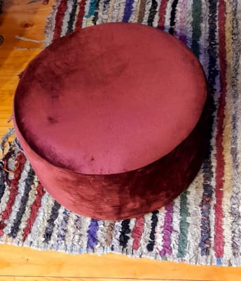 Taburete Redondo Terciopelo morado