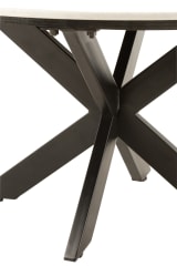 MESA DE SALON MARC MARMOL/HIERRO NEGRO/BLANCO