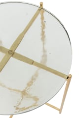 Set De 2 Mesa Auxiliares Obi Cristal/Metal