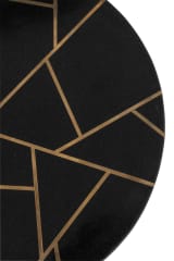 SET DE 2 MESA AUXILIARES MARMOL/METAL ORO/NEGRO