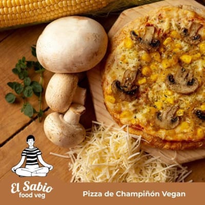 PIZZA CHAMPIÑON VEGANA EL SABIO PIZZA CHAMPIÑON VEGANA EL SABIO