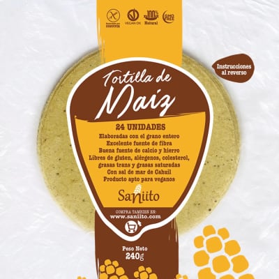 TORTILLA DE MAIZ SANITO 9CM TORTILLA DE MAIZ SANITO 9CM