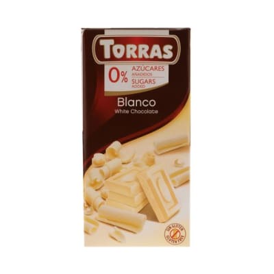 CHOCOLATE BLANCO S/GLUTEN-AZUCAR TORRAS CHOCOLATE BLANCO S/GLUTEN-AZUCAR TORRAS