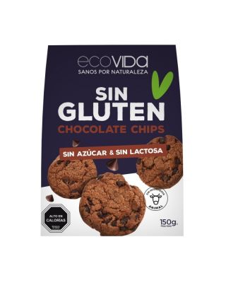 GALLETA SIN GLUTEN DULCE CHOCOCHIPS (CHOCOLATE) (D+C+V) ECOVIDA 150Gr GALLETA SIN GLUTEN DULCE CHOCOCHIPS (CHOCOLATE) (D+C+V) ECOVIDA 150Gr