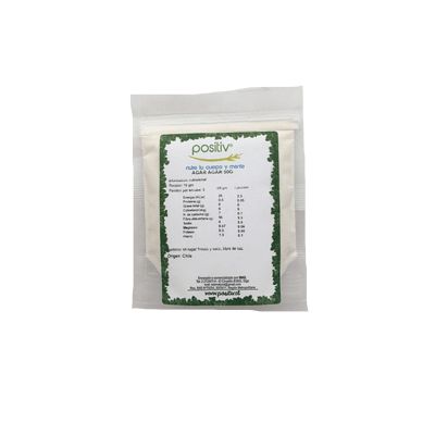 AGAR AGAR POLVO POSITIV 50 GR AGAR AGAR POLVO POSITIV 50 GR